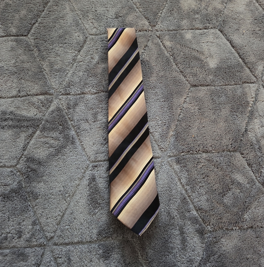 Mens Vintage 100% Silk Multicolor Tie Career Office Party Special Occasion